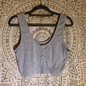 Jasmine & Ginger Gray Crop Top
